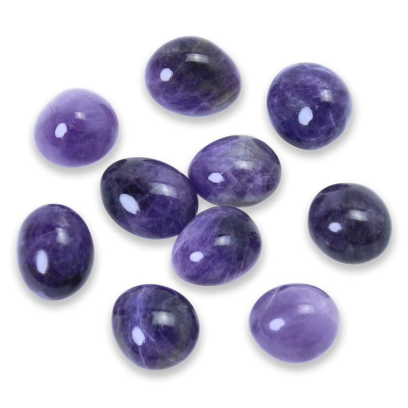 Tumbled Polished Natural Amethyst Stones Crystals and Healing Stones Quartz Bulk for Wicca Reiki Healing Energy Chakra Stones Witchcraft Supplies(10Pcs)