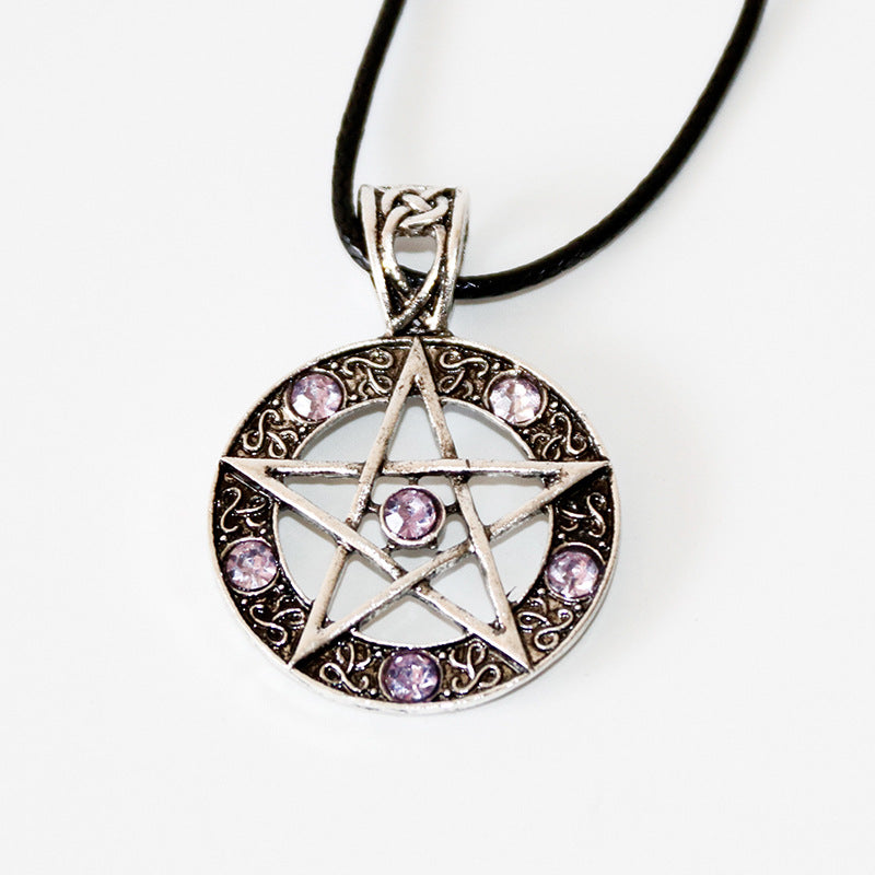 Star Pendant Necklace with Satan Symbol Design