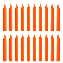 Mega Candles 20 pcs Unscented Orange Exquisite Mini Taper Candles 4 Inch Tall x 1/2 Inch Diameter Magic Chimes Enchantment Rituals Casting Spells Witchcraft Wiccan Altar Metaphysical