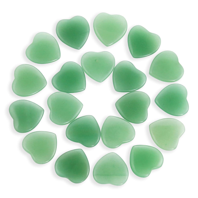 Namzi 20 Packs of Tumbled Polished Natural Green Aventurine Crystals Heart Stones Crystals and Healing Stones Quartz Bulk for Wicca Reiki Healing Energy Chakra Stones Witchcraft Supplies