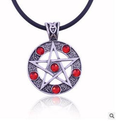 Star Pendant Necklace with Satan Symbol Design