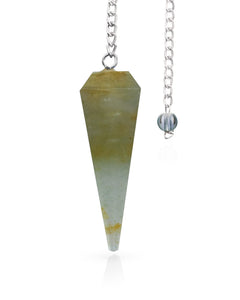 Green Jade Crystal Pendulums - Chakra Crystal - Witchcraft Supplies - Crystals Healing Stones - Chakra Pendulum - Spiritual Things - Positive Energy Crystals - Meditation Tools