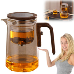 Enchanti Tea Pot Witchcraft Magical Enchanted Glass TeaPot with Strainer Magnetic Filtration Pot with Handle for Home Gifting Outdoor and Office(800ml 1Pcs)